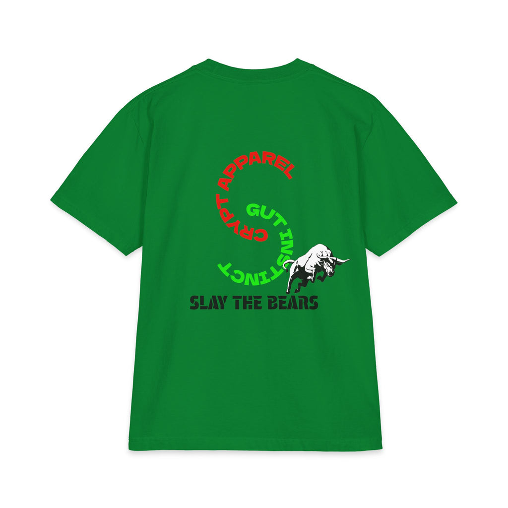 Gut Instinct Bull vs Bear Graphic Tee – Crypt Apparel "Slay the Bears" Stock Market Shirt