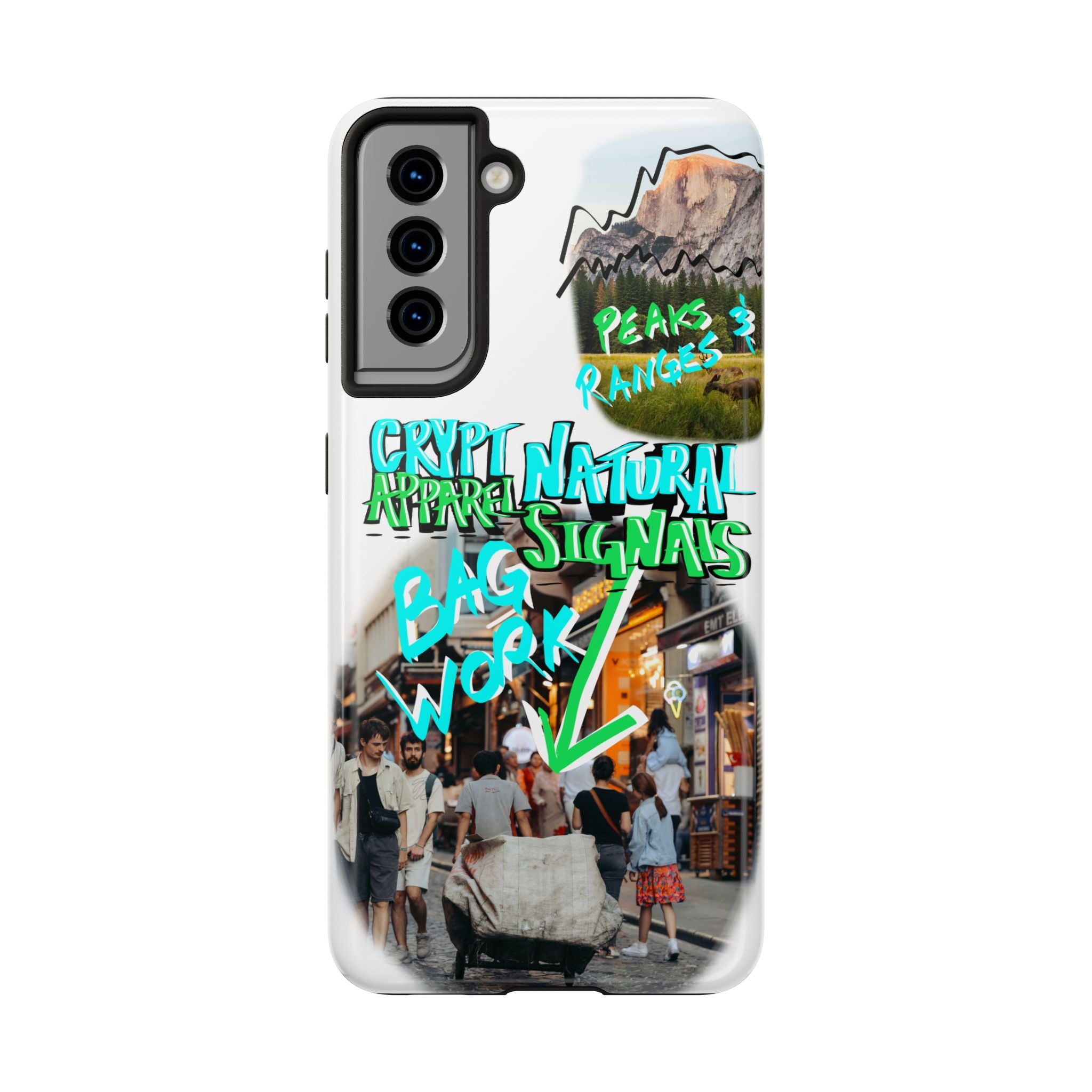 Natural Signals Tough Phone Case — Crypt Apparel Street Collage Design