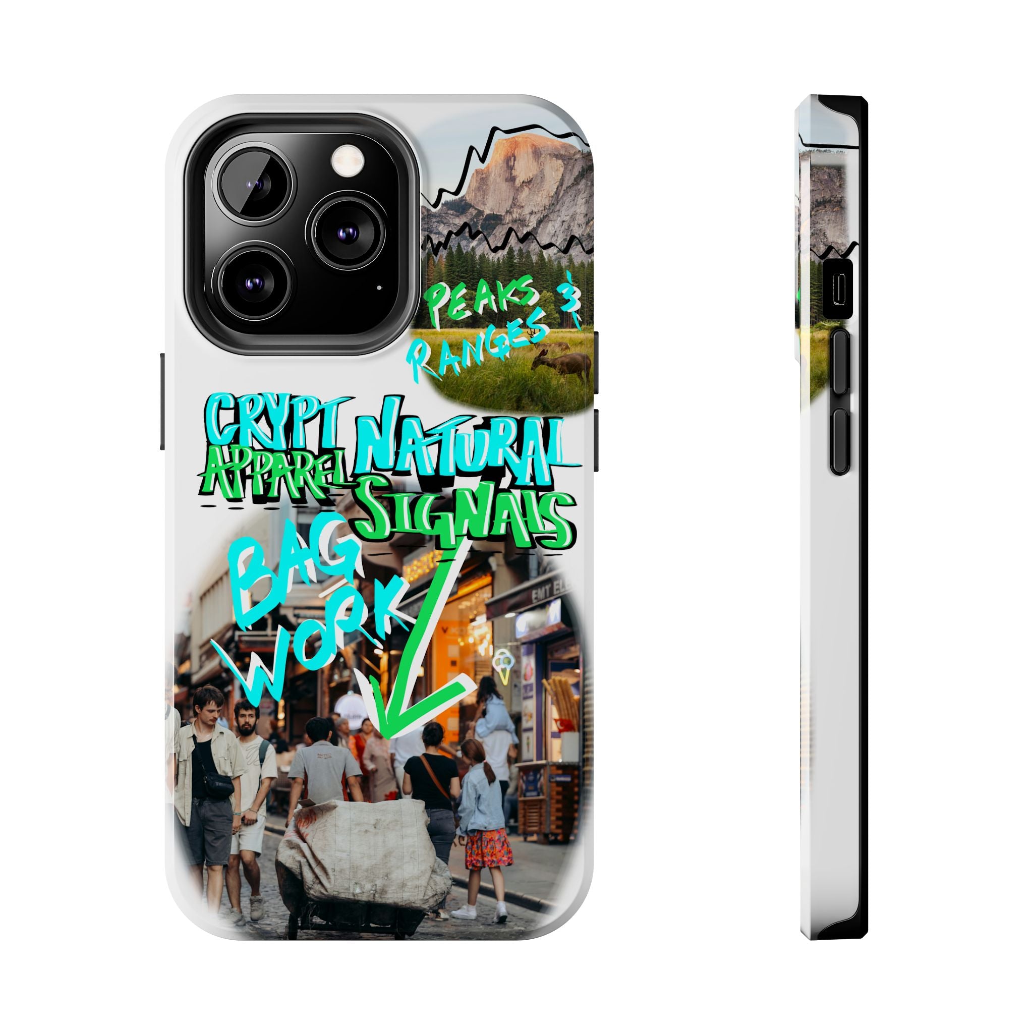Natural Signals Tough Phone Case — Crypt Apparel Street Collage Design