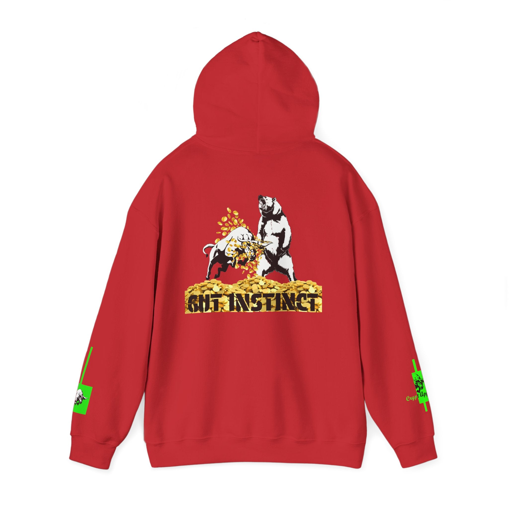 Gut Instinct Bulls vs Bears Hoodie — Crypt Apparel “Slay the Bears” Crypto Graphic Hoodie