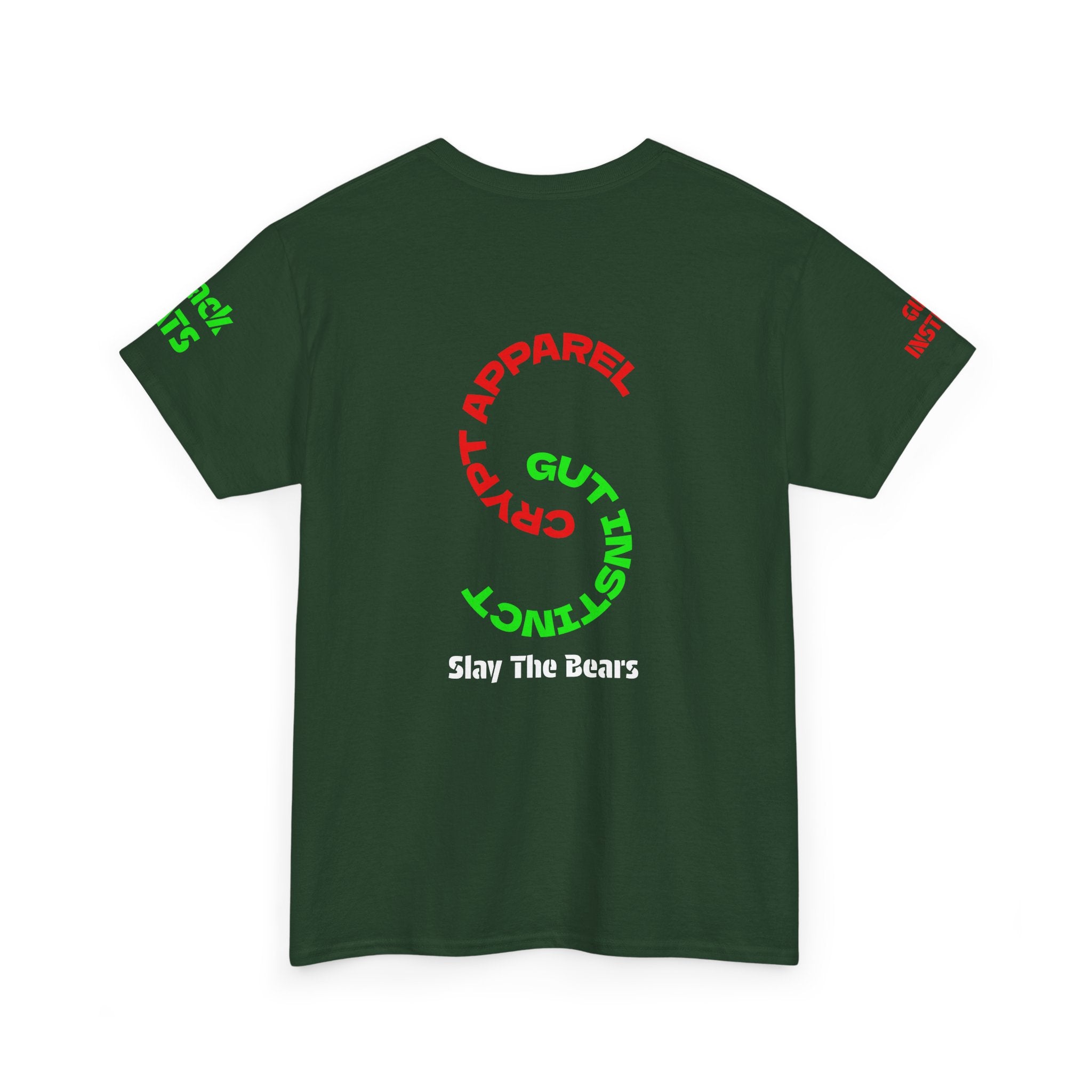 Gut Instinct Bear vs Bull Stock Market T‑Shirt — Crypt Apparel "Slay The Bears" Graphic Tee