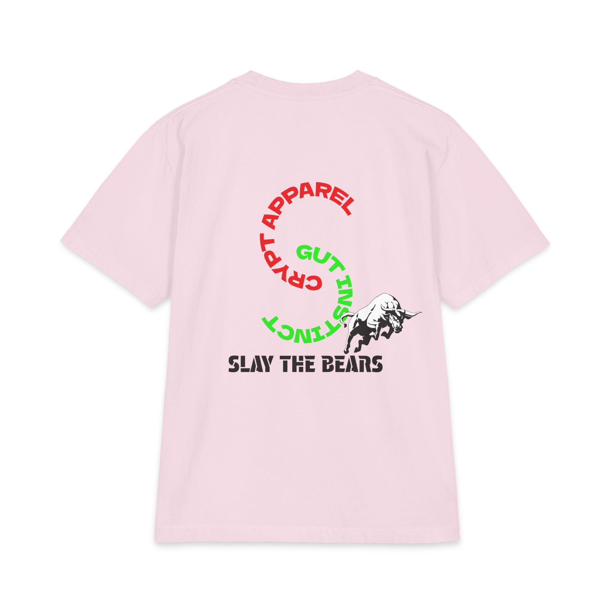 Gut Instinct Bull vs Bear Graphic Tee – Crypt Apparel "Slay the Bears" Stock Market Shirt