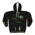 Crypt Apparel Black All Over Print Alien trader crypto hoodie