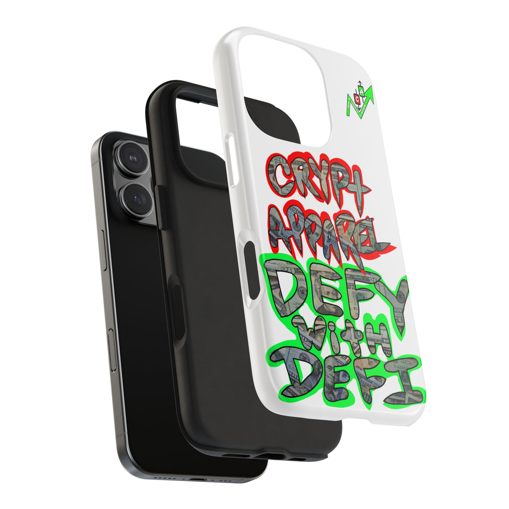 DEFY with DEFI Tough Phone Case — "Crypt Apparel: "Money" Graffiti Crypto Design