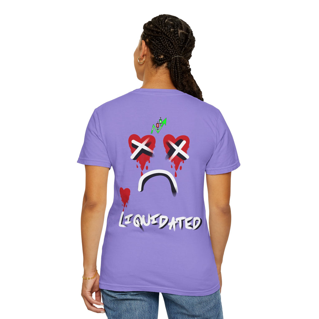 Crypto Rekt Portfolio Skull T-shirt | Crypt Apparel Bleeding Hearts Graphic Tee