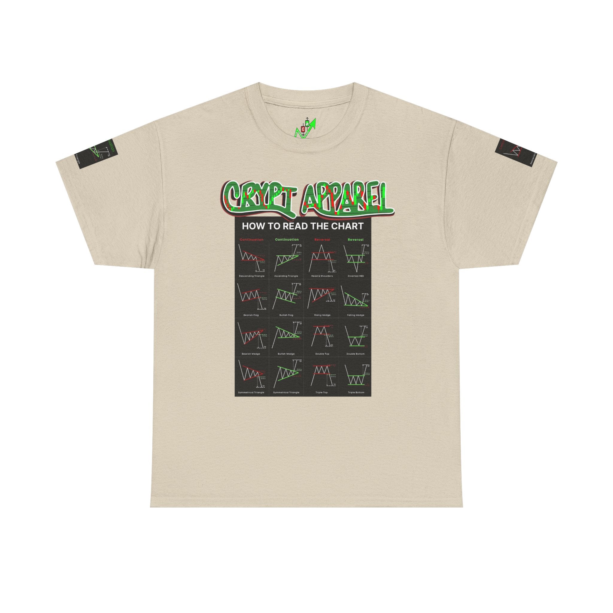 Charted Tee — "Crypt Apparel" Trading Chart Shirt