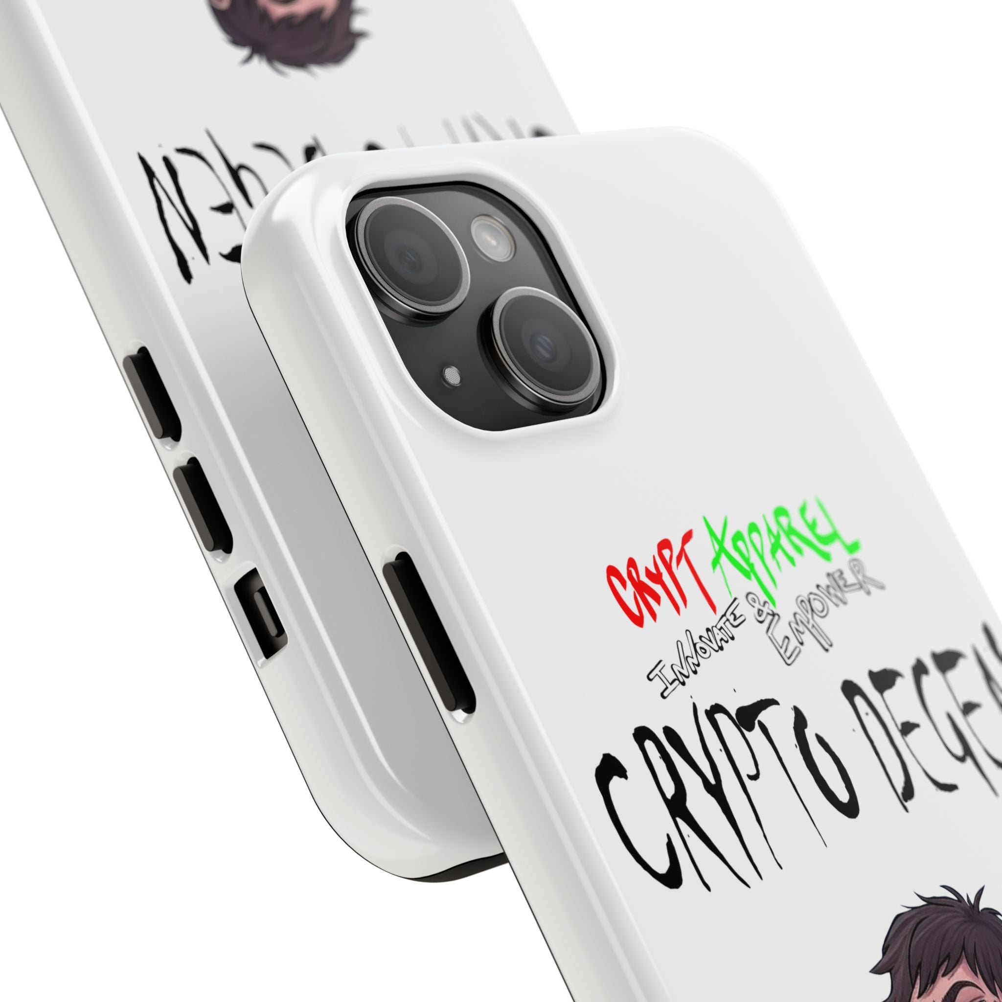 Crypto Degen Tough Phone Case — Cartoon HODL Backpack Design