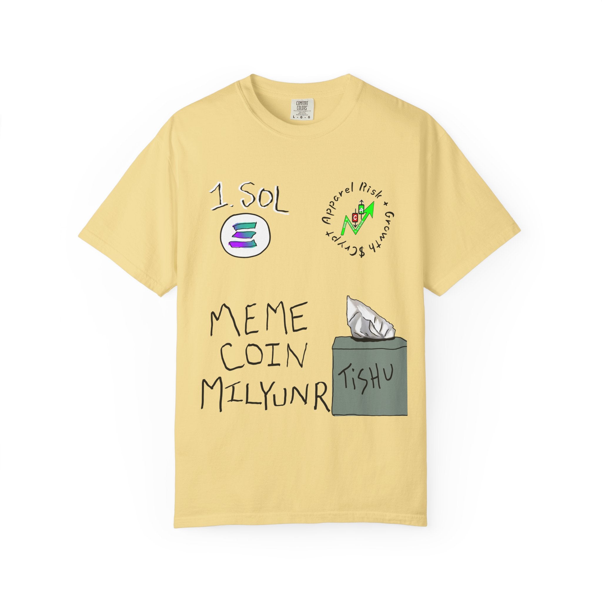 Crypto Meme T-Shirt — 'Meme Coin' Hand-Drawn Crypto Art Tee
