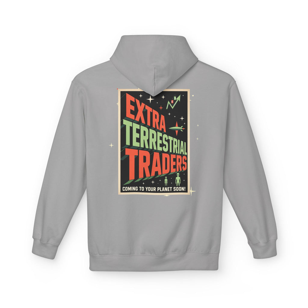 Extra Terrestrial Traders Crypto Hoodie — “Not Alone” Crypt Apparel Retro Sci‑Fi Graphic