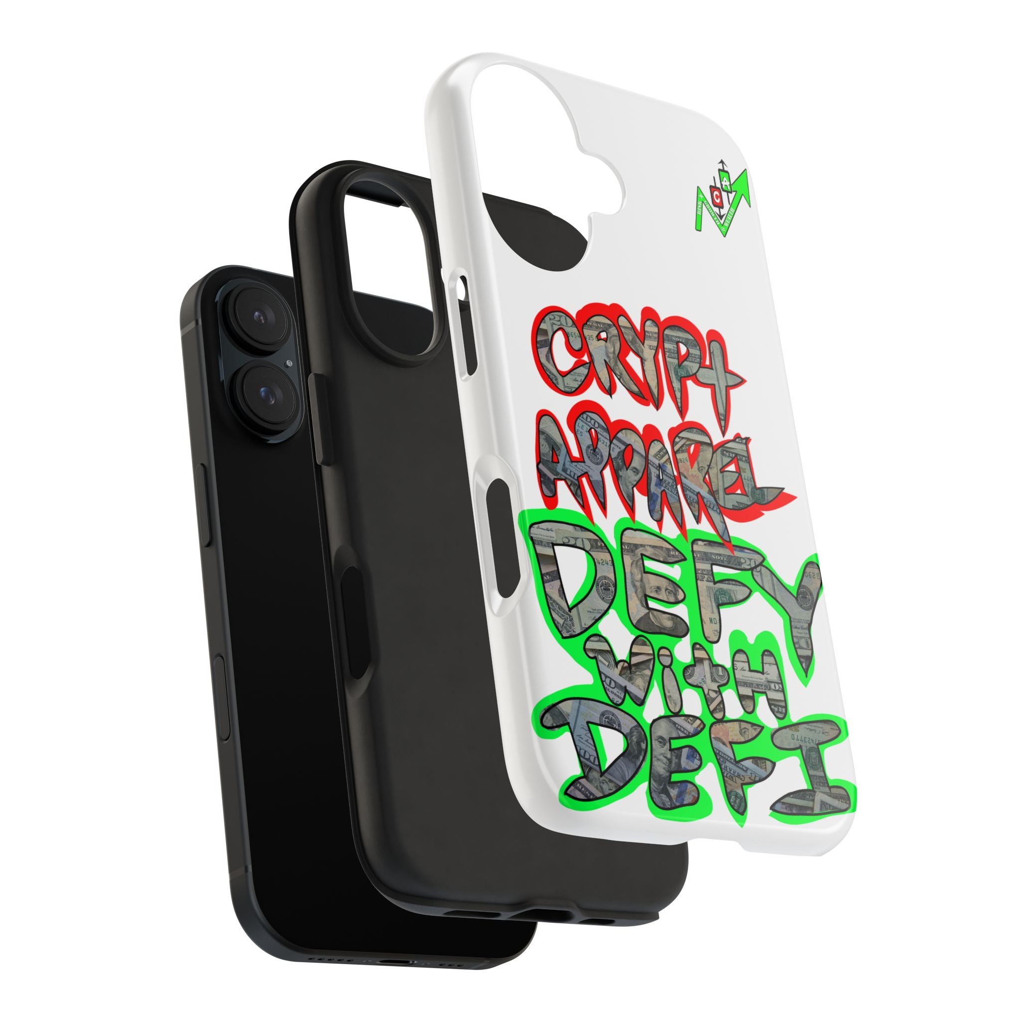 DEFY with DEFI Tough Phone Case — "Crypt Apparel: "Money" Graffiti Crypto Design