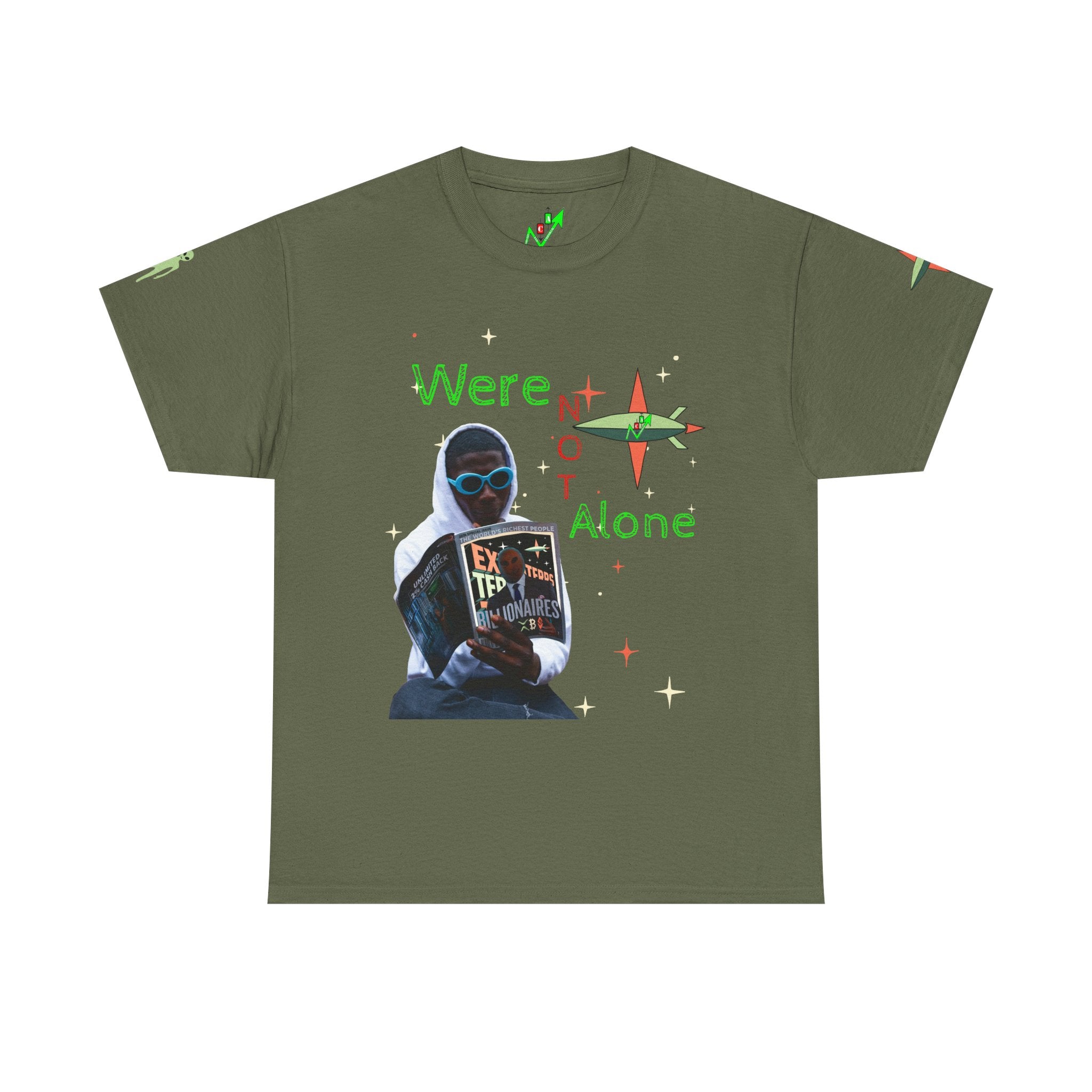 Extra Terrestrial Traders Crypto Graphic Tee — Retro Alien Poster Shirt