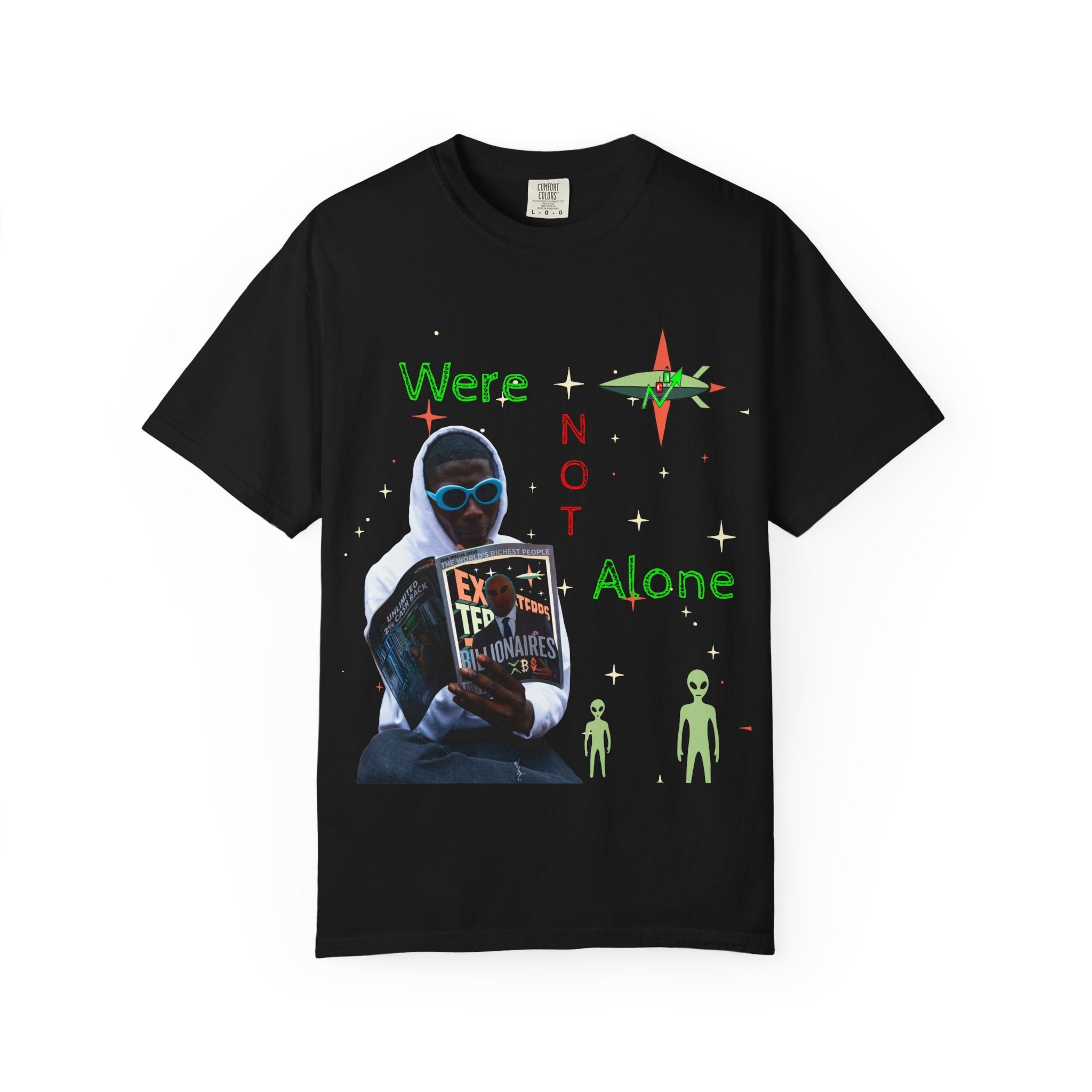 Extraterrestrial Traders Crypto T-Shirt — "We're Not Alone" Alien Graphic Tee