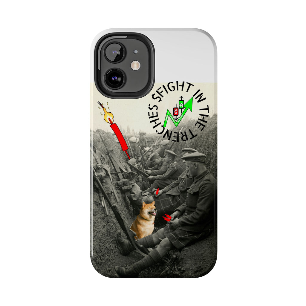 The Trenches Tough Phone Case — Crypt Apparel Trench Dog & Candle Design