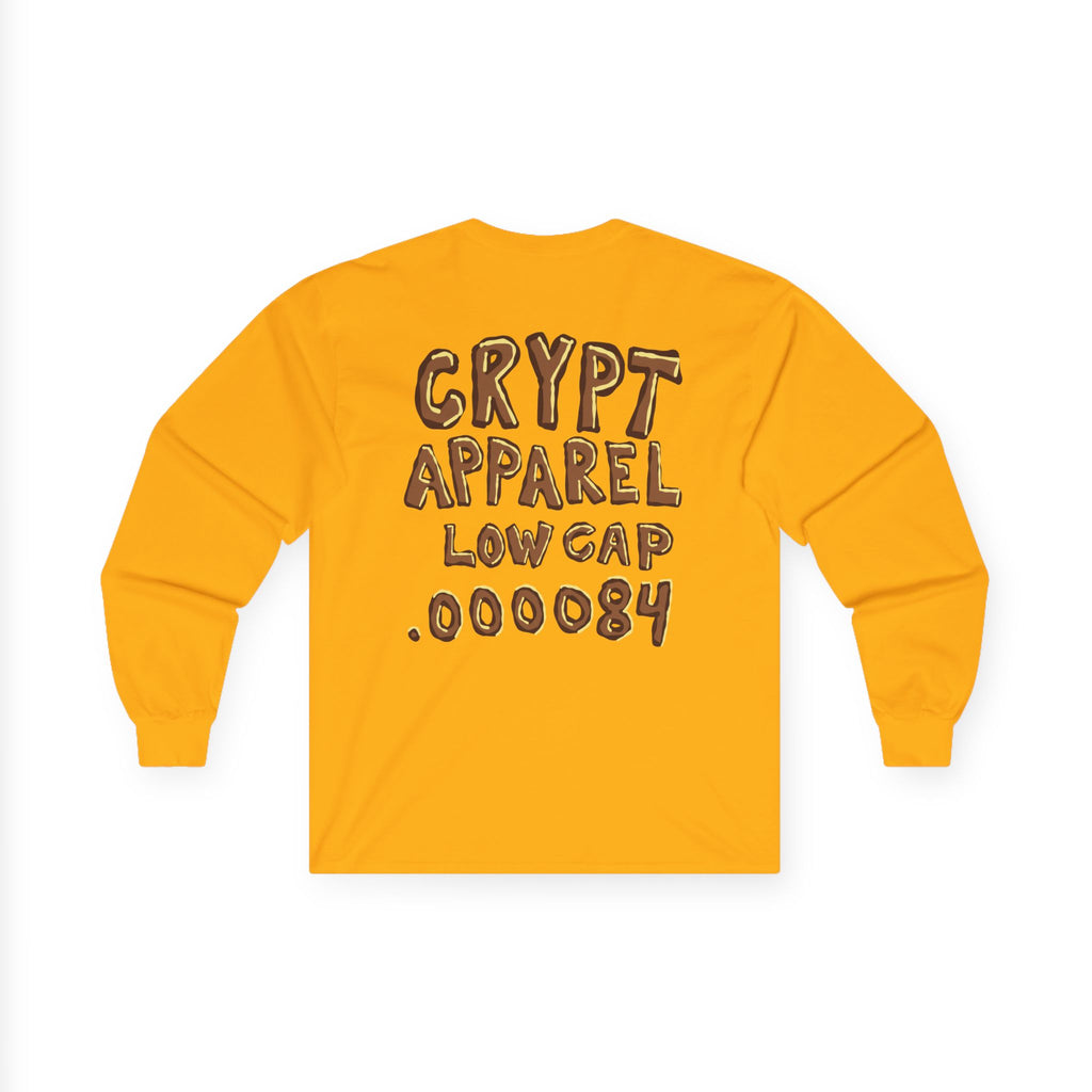 Low Cap Ape Long Sleeve Tee — Crypt Apparel Crypto Graphic