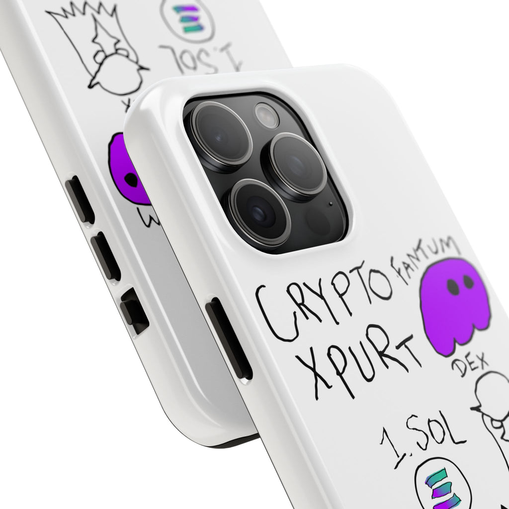 Meme Coin Millionaire Tough Phone Case — Crypto Meme Coin Doodle Design ("Meme Coin Milyunr")