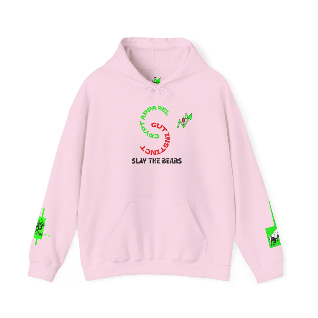 Gut Instinct Bull vs Bear Crypto Hoodie - Slay The Bears Streetwear Pullover