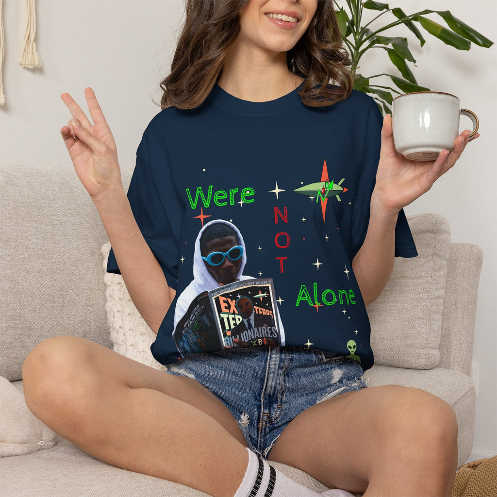 Extraterrestrial Traders Crypto T-Shirt — "We're Not Alone" Alien Graphic Tee
