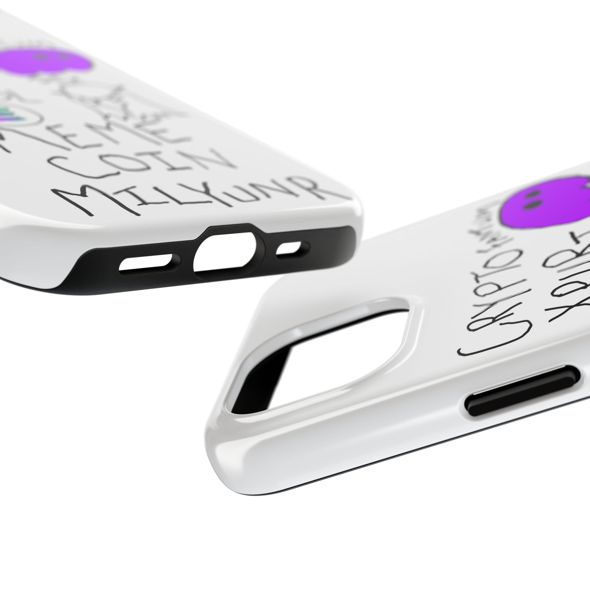 Meme Coin Millionaire Tough Phone Case — Crypto Meme Coin Doodle Design ("Meme Coin Milyunr")