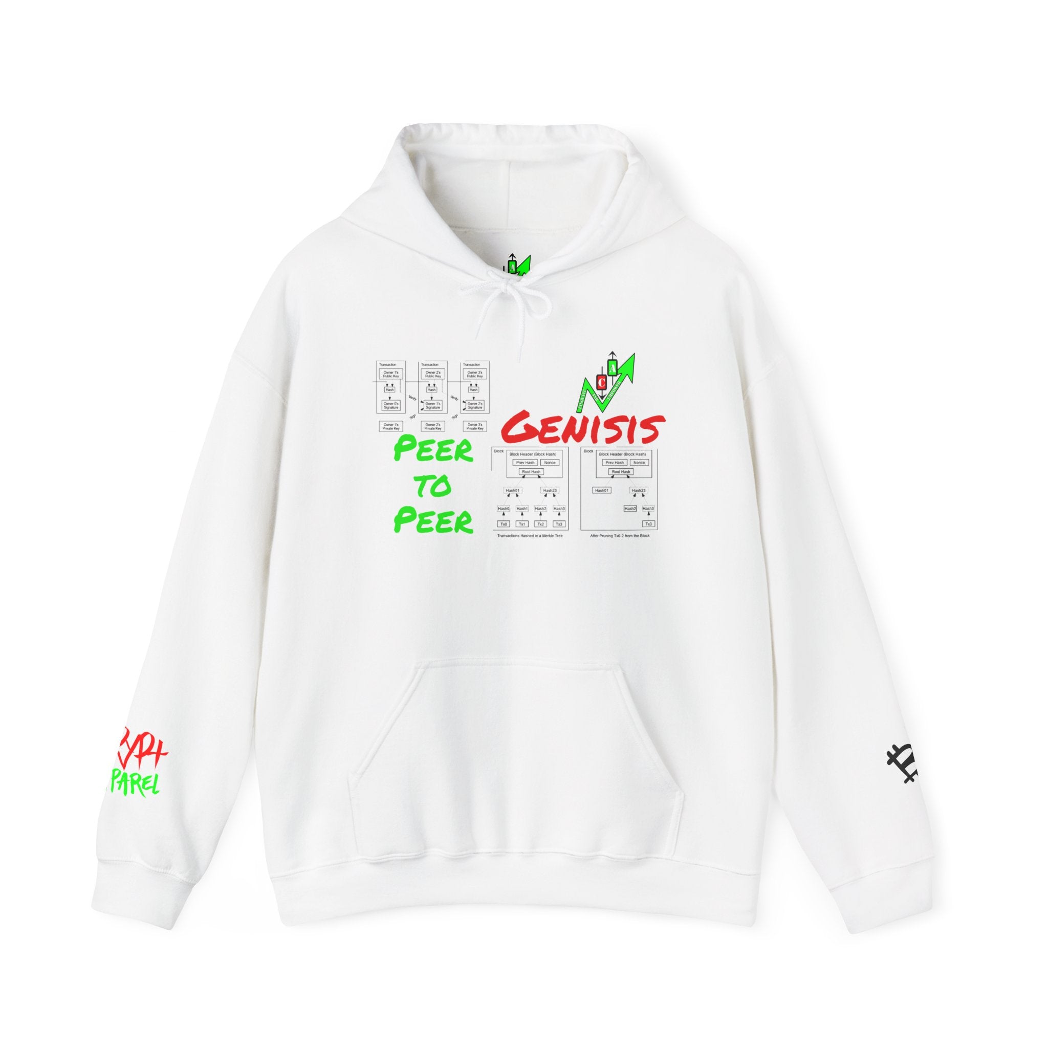 The Whitepaper Crypto Hooded Sweatshirt — Crypt Apparel Genisis Graphic Hoodie