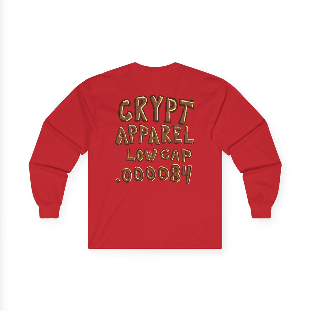 Low Cap Ape Long Sleeve Tee — Crypt Apparel Crypto Graphic